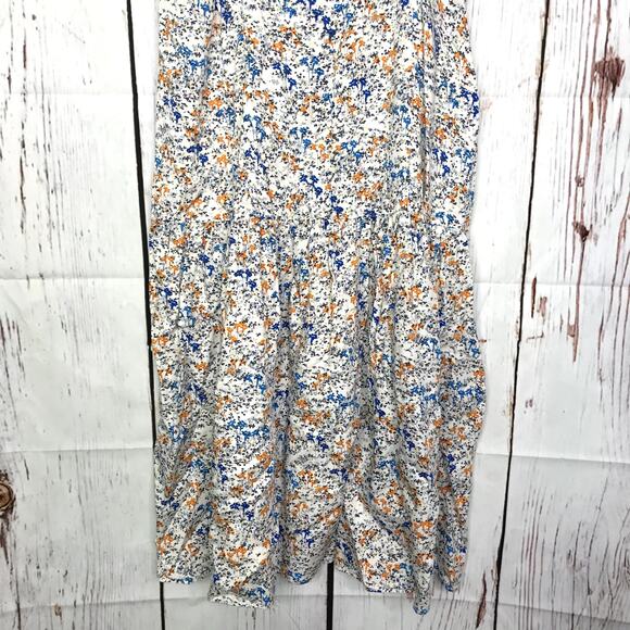 Weekday Hockney floral print sleeveless cottagecore drop waist maxi dress - Picture 8 of 10
